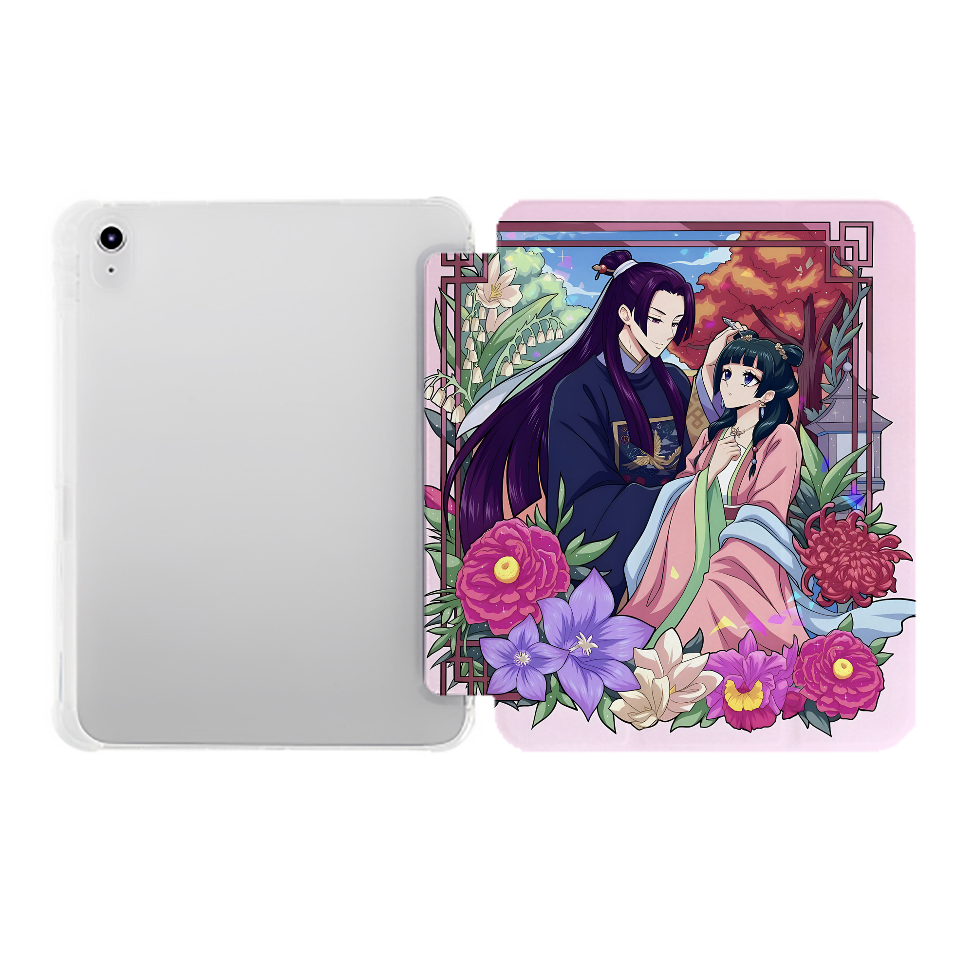 （画像用） 薬屋のひとりごと The Apothecary Diaries IPad ケース ペン収納付き 三つ折りスタンド PUレザー×シリコン 対応機種9.5/10.5/10.9インチ